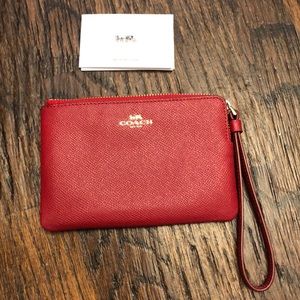Red Coach Wristlet